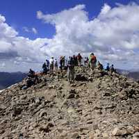 Resting on the Summit at Mount Elbert Colorado