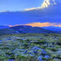 large clouds at Dusk at Rocky Mountains National Park, Colorado