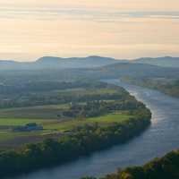 Landscape of the Connecticut River and Mount Sugarloaf