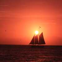 Sailing under the sun at Key West, Florida