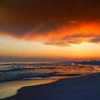 Beautiful Florida sunset on the beach 