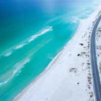 Seaside road and landscape in Florida