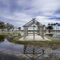 House Frames on Flooded Land