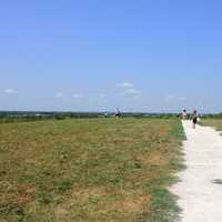 Path at the top of the Mounds at Cahokia Mounds, Illinois