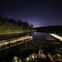 Night Time Astrophotography landscape at Lake Le Aqua Na State Park