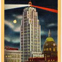 Skyscrapers on a poster of Fort Wayne, Indiana