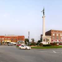 Traffic Circle in Downtown Angola, Indiana