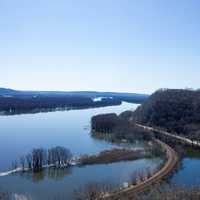 Landscape of the Wide Mississippi at Effigy Mounds, Iowa