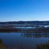 Landscape across the River at Effigy Mounds National Memorial, Iowa