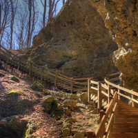 Walkway by the Cave at Maquoketa Caves State Park, Iowa