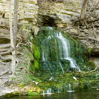Beulah Spring Falls Side View in Iowa