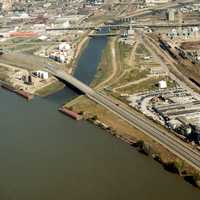 Confluence of the Missouri and Floyd River in Sioux City, Iowa