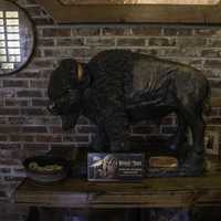 Buffalo Statue in the visitor's center at Buffalo Trace Distillery
