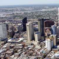 Central Business District from the air, 2007 in New Orleans, Louisiana