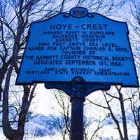 Sign of Hoye Crest in Maryland