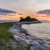 Sunset and Dusk landscape over Cape Cod, Massachusetts