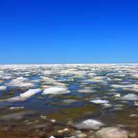 Ice on Lake Superior at Porcupine Mountains State Park, Michigan
