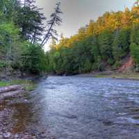 River at Presque Isle at Porcupine Mountains State Park, Michigan