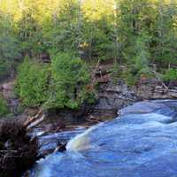 Rushing Water at Presque Isle at Porcupine Mountains State Park, Michigan