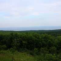 View of the forest and Lake Superior in Superior National Forest, Minnesota