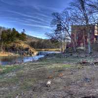Far View of the Mill Landscape at Dillard Mill, Missouri