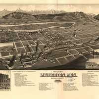 Plat of Livingston, 1883 in Montana