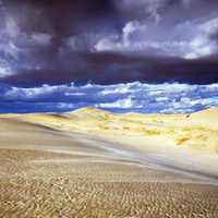 Heavy Clouds moving over the Sand Dunes