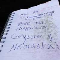 The guestbook at Panorama Point, Nebraska