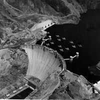 Aerial Photo of Hoover Dam Area and Lake Mead, Nevada