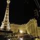 Hotel Paris Lighted Up at Night in Las Vegas, Nevada