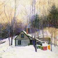 A Snowy Monday Painting, 1926, Hancock, New Hampshire