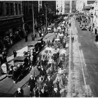 Marchers in Camden, New Jersey demanding jobs during the Great Depression