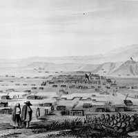 Illustration of Santa Fe, New Mexico 1846