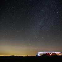 Camping under the stars at Max Patch, North Carolina