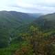Linville Gorge hills landscape in North Carolina