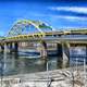 HDR Cityscape of Bridge in Pittsburgh, Pennsylvania