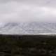 Snow on Franklin Mountains landscape near El Paso, Texas