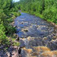 Rapids in the bad river at Copper Falls State Park, Wisconsin