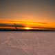 Sunset Over the Ice on Lake Mendota in Madison, Wisconsin