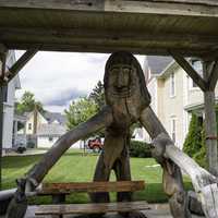 Wooden Statue of a troll in Mount Horeb
