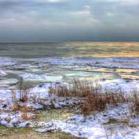 Frozen shoreline at Newport State Park, Wisconsin