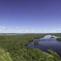 Overlook Panorama of the Wisconsin River at Ferry Bluff