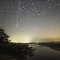 Star Trails above the Wisconsin River
