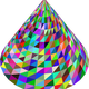 3D Prismatic Cone vector file