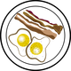 Bacon and Eggs Vector Clipart