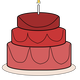 Birthday Cake Vector Image