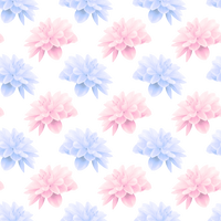 Blue and Pink Flowers Vector Clipart