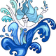 Blue Water Dancer Vector Clipart
