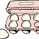 Carton of Eggs vector clipart