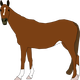 Chestnut Horse vector clipart